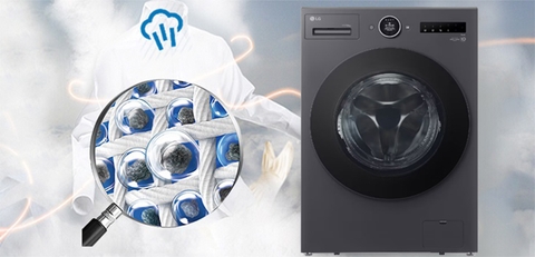 Máy giặt sấy LG Inverter 15kg F2515RNTG lồng ngang