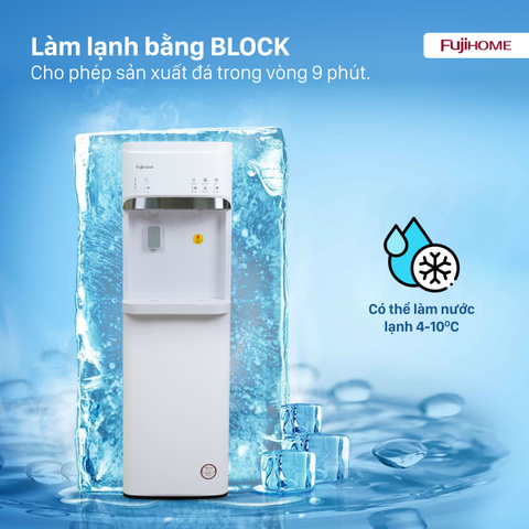 Cây nước nóng lạnh bình âm có chức năng làm đá Fujihome WD628C-IM