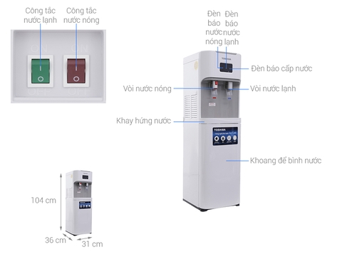 Máy nước nóng lạnh Toshiba RWF-W1669BV (W1)
