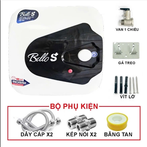 Bình nóng lạnh Rossi Bello S+ 20SQ 20 Lít