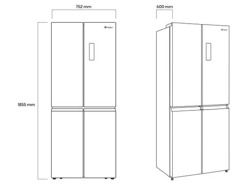Tủ lạnh Casper Inverter 430 lít RM-D430GBS 2025