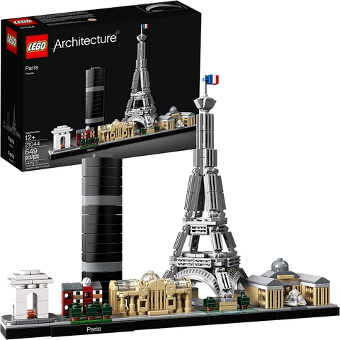 LEGO Architecture Skyline Collection 21044 Paris Skyline Building Kit with Eiffel Tower Model and Other Paris City Architecture for Build and Display (649 Pieces)