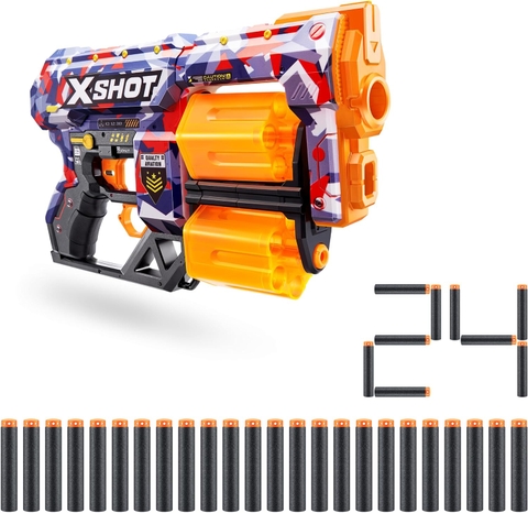 X-Shot Skins Dread Blaster with 24 Darts - Malice Skin