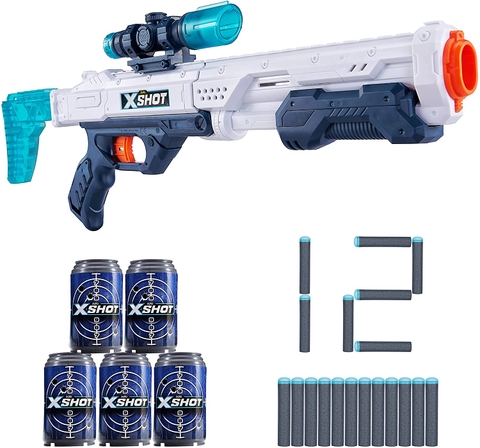 XShot Excel Hawk Eye Foam Dart Blaster with 5 Shooting Targets & 12 Darts by ZURU