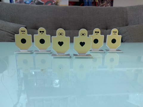 Mục tiêu kim loại màu vàng( bộ 6c)