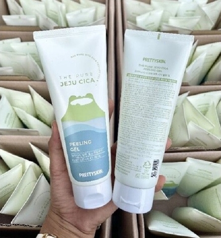 Tẩy Da Chết Rau Má Prettyskin The Pure Jeju Cica Peeling Gel 150ml