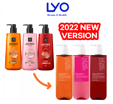 Dầu Gội Dầu Xả Mise En Scene Perfect Serum Shampoo 680ml ( Màu vàng đỏ hồng mẫu mới )