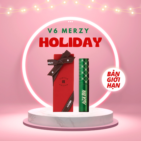 Son Kem Merzy V6 Classsic Blue Be Your Self The First Velvet Tint Vỏ Xanh - Hộp màu đỏ thắt nơ BẢN Giới Hạn