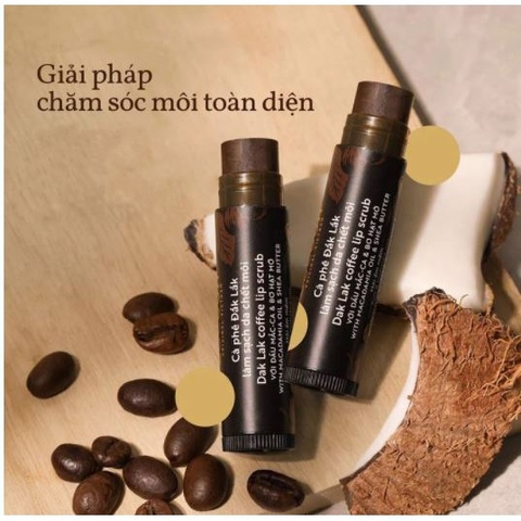 Tẩy da chết môi cà phê Đắk Lắk lip scrub Cocoon 5g