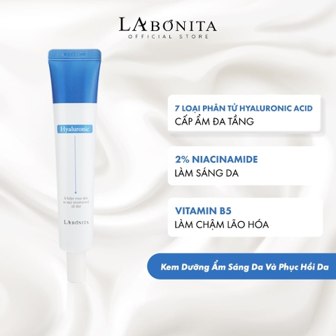 Kem HA Hỗ Trợ Dưỡng Ẩm, Làm Dịu Da La Bonita Vital Hyaluronic Acid Cream 50ml LYO