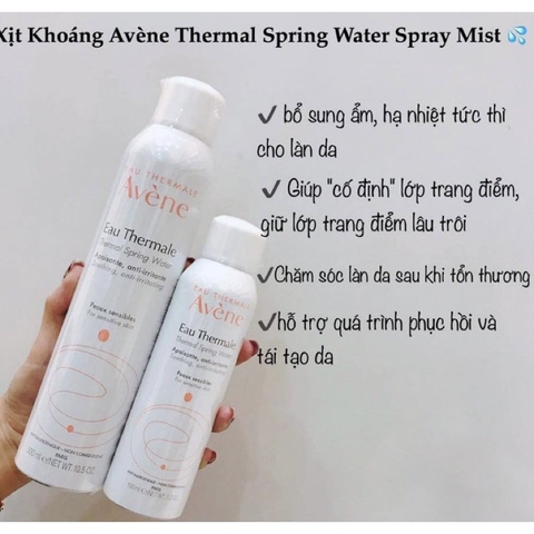 Xịt Khoáng Avene Eau Thermale Therma Spring Water Cấp Nước, Làm Dịu & Giảm Kích Ứng 150ml