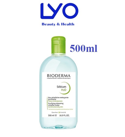 d57 - Nước Tẩy Trang Dành Cho Da Dầu Mụn Bioderma Sebium H2O 500ml (Màu xanh)