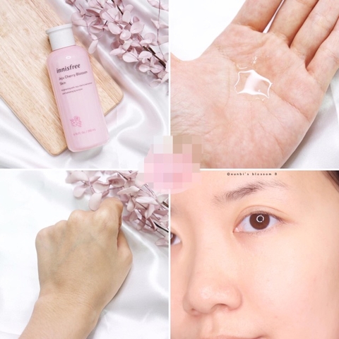 Nước hoa hồng cân bằng sáng da và dưỡng ẩm Innisfree Jeju Cherry Blossom Skin 200ml