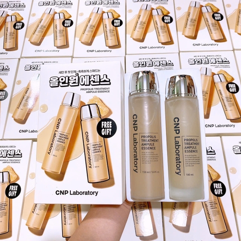 a64 - CNP - Set Nước Thần Keo Ong Propolis Treatment Ampoule Essence 150ml + 100ml
