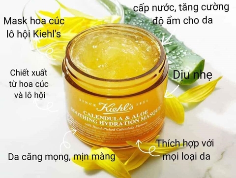 Mặt Nạ Hoa Cúc Và Lô Hội Kiehl’s Calendula & Aloe Soothing Hydration Mask 14ml