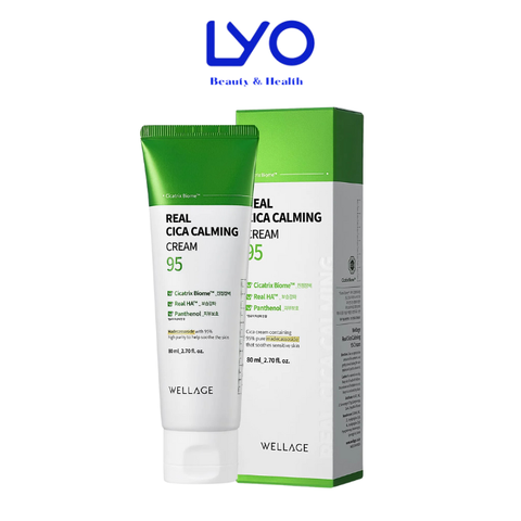Kem dưỡng da WELLAGE - Phục Hồi Da - Real Cica Calming 95 Cream 80ml