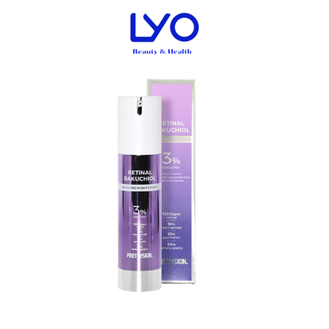 c777 - Kem dưỡng tái tạo phục hồi Prettyskin Retinal Bakuchiol A-Mazing night cream - Chai 50g