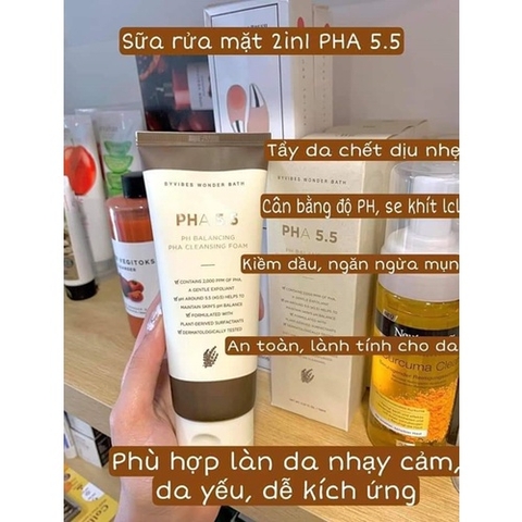 c567 - Sữa Rửa Mặt Tẩy Da Chết Byvibes Wonder Bath PHA 5.5 Sạch Sâu, Ngừa Mụn 150ml