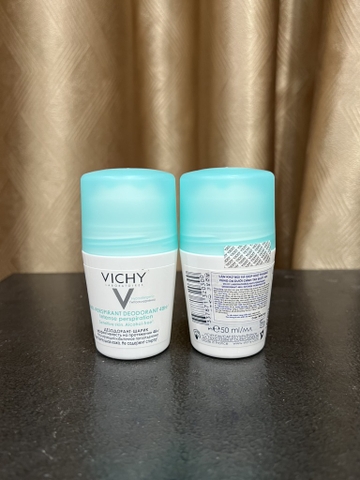 Lăn Khử Mùi Giúp Khô Thoáng Vùng Da Dưới Cánh Tay Suốt 48H - 72H Detransprirant Intensif Vichy Pháp 50ml