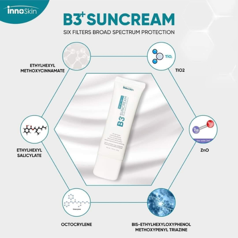 Kem Chống Nắng B3 Innoskin - Nâng Tone - Kiềm Dầu 50g.