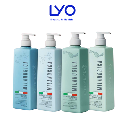 Bộ Dầu Gội Xả Hương Nước Hoa Phục Hồi, Giúp Tóc Sạch Gàu Milanogica Shampoo / Conditioner 355ml - 725ml