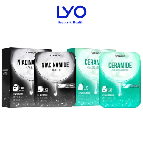 Mặt Nạ Dưỡng Ẩm, Dưỡng Trắng Da Foodaholic Niacinamide + Arbutin Mask Hàn Quốc 23g