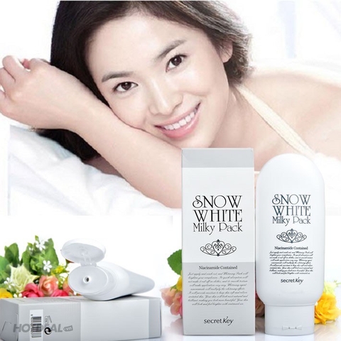 Kem tắm trắng body và mặt Secret Snow White Milky Pack 200g