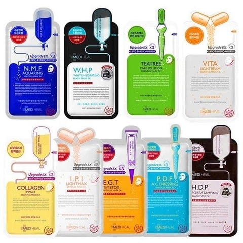 Combo 10 Miếng Mặt Nạ MEDIHEAL Essential hàng nội địa Hàn Quốc