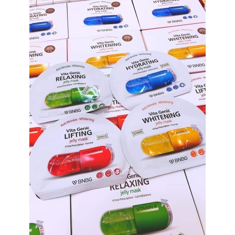 Lẻ 1 Miếng & Combo 10 Miếng Mặt Nạ Giấy BNBG Vita Genic Hàn Quốc