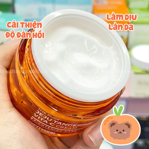 c569 - Kem dưỡng Prettyskin The Pure Jeju Tangerine Vita C 52ml - Dưỡng da sáng mịn, mờ thâm nám