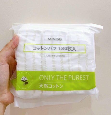 Bông Tẩy Trang Miniso 180 Miếng Nhật Bản