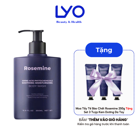 Sữa Tắm Amino Acid Dưỡng Ẩm Da, Giúp Da Mịn Màng Rosemine Phytochemicals Soothing Moistuzing Body Wash Hàn Quốc 500ml