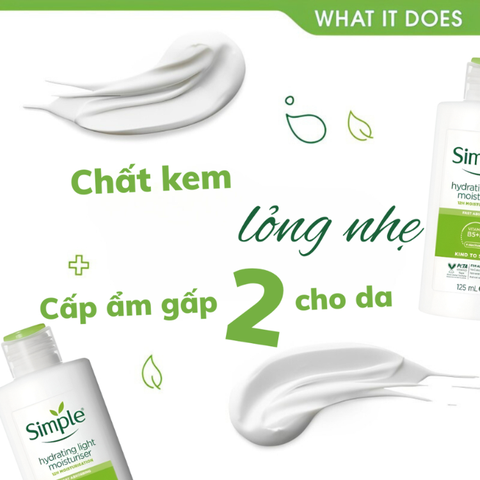 Sữa Dưỡng Da Simple Kind To Skin Hydrating Light Moisturiser 125ml