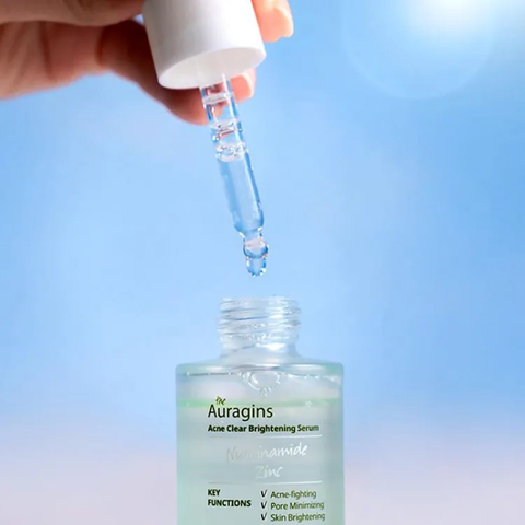 Tinh Chất AURAGINS Cho Da Dầu Mụn The 10% Niacinamide + 1% Zinc Acne Clear Brightening Serum 30ml
