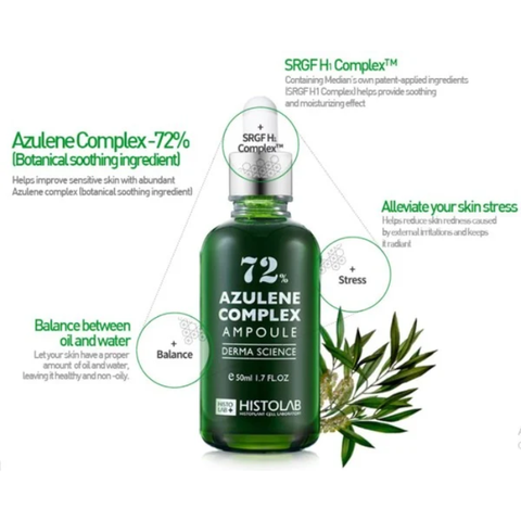 c374 - Tinh chất giảm mụn histolab 72% azulene complex ampoule derma science 50ml