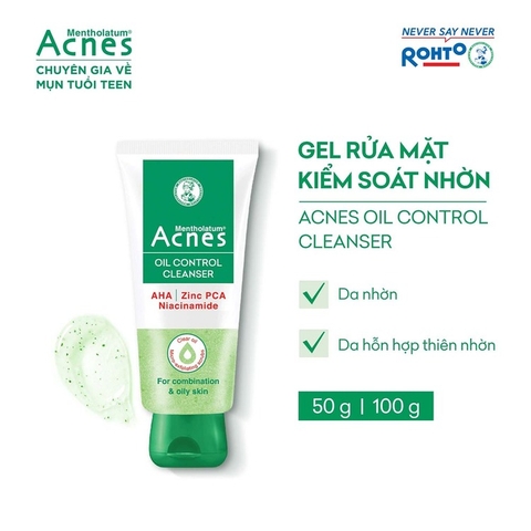 F426 - Gel Rửa Mặt ROHTO Acnes Kiểm Soát Nhờn Oil Control Cleanser
