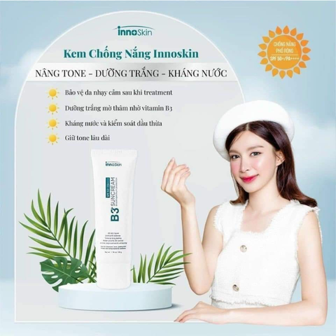 Kem Chống Nắng B3 Innoskin - Nâng Tone - Kiềm Dầu 50g.