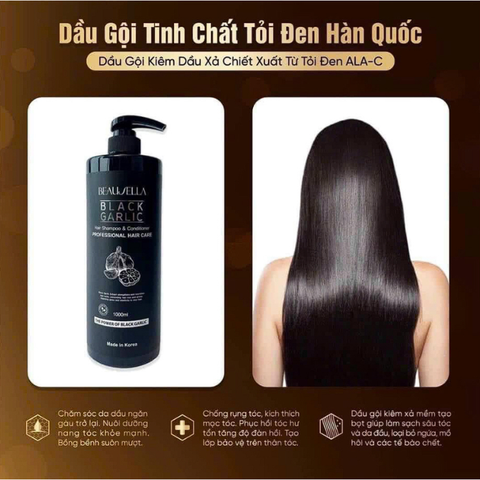 Dầu Gội Tỏi Đen Black Garlic Shampoo - Sức Sống Mới Cho Tóc Của Bạn (1000ml)