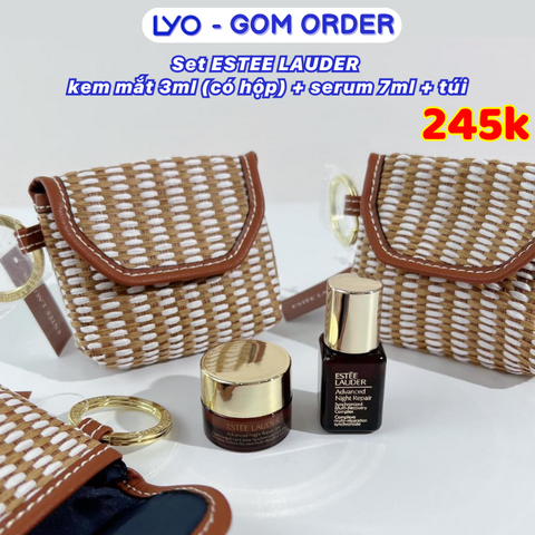 b45 - Estee Lauder - Set kem mắt (có hộp) 5ml + serum 7ml + túi
