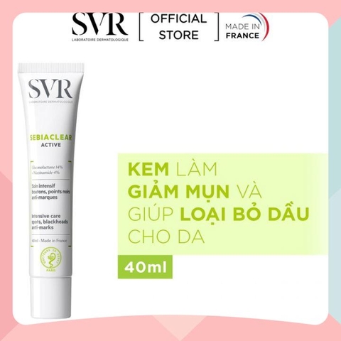 Kem Dưỡng Trị Mụn, Kiểm Soát Dầu SVR Sebiaclear Active Gel 40ml