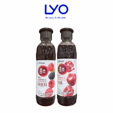 Nước Giấm Uống Hương Trái Cây Mâm Xôi & Lựu Daesang Giúp Hỗ Trợ Giảm Cân, Giữ Dáng, Thanh Lọc Cơ Thể Hàn Quốc 500ml