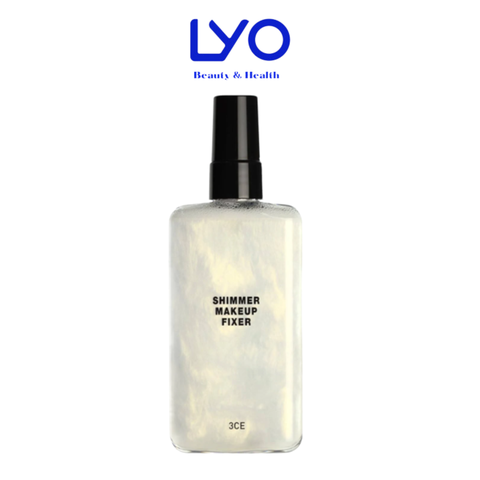 Xịt Khoá Trang Điểm Ánh Nhũ, Giúp Lớp Nền Bền Lâu 3CE Shimmer Makeup Fixer Hàn Quốc 95ml