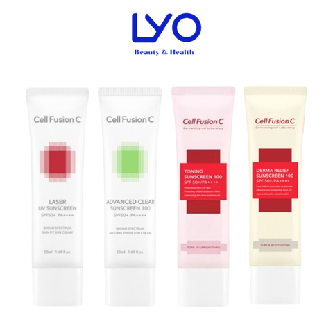 Kem Chống Nắng Cell Fusion C Laser Sunscreen 100 SPF50+ PA+++ Xanh - Đỏ - Hồng 50ml