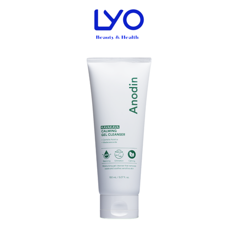 Gel Rửa Mặt Cho Da Dầu Mụn, Nhạy Cảm pH 5.5 Anodin KavaKava Calming Làm Sạch Da, Giảm Mụn, Cấp Ẩm Hàn Quốc 150ml