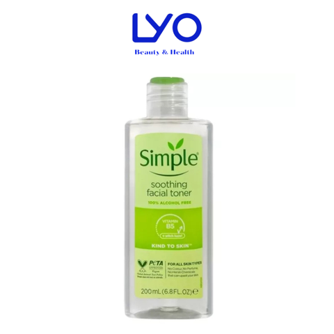 Nước Hoa Hồng Simple Soothing Facial Toner Simple 200ml ( Mẫu mới )