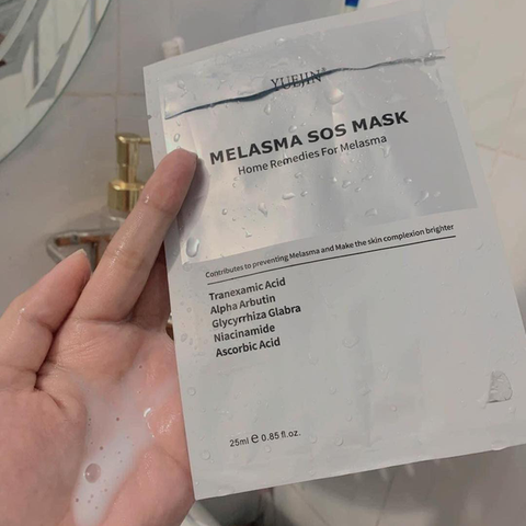 Lẻ 1 Miếng Mặt nạ dưỡng trắng da Yuejin Melasma SOS Mask, giúp da đàn hồi, căng bóng mịn màng