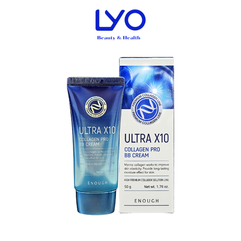 Kem Nền BB Che Khuyết Điểm Collagen Enough Premium Ultra X10 Collagen BB Cream Hàn Quốc 50g
