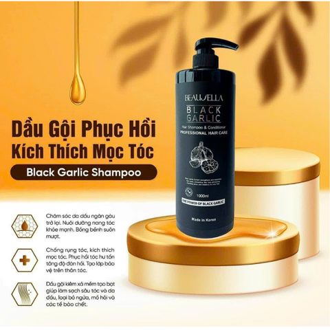 Dầu Gội Tỏi Đen Black Garlic Shampoo - Sức Sống Mới Cho Tóc Của Bạn (1000ml)