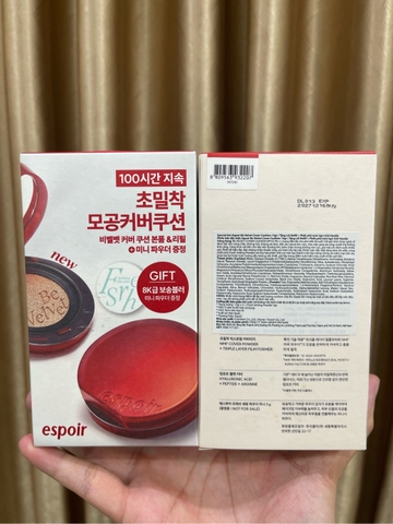 Phấn Nước Che Phủ & Bắt Sáng Espoir Be Velvet Cover Cushion/Be Glow Volume Cushion Flash Glow Edition SPF42 PA+++ 13grx2