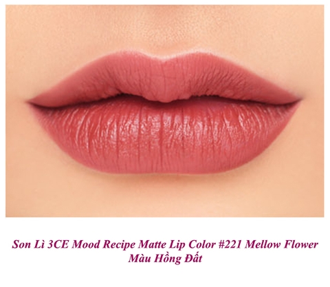 Son Thỏi Lì 3CE Mood Recipe Matte Lip Color 3.5g (Vỏ Đỏ)